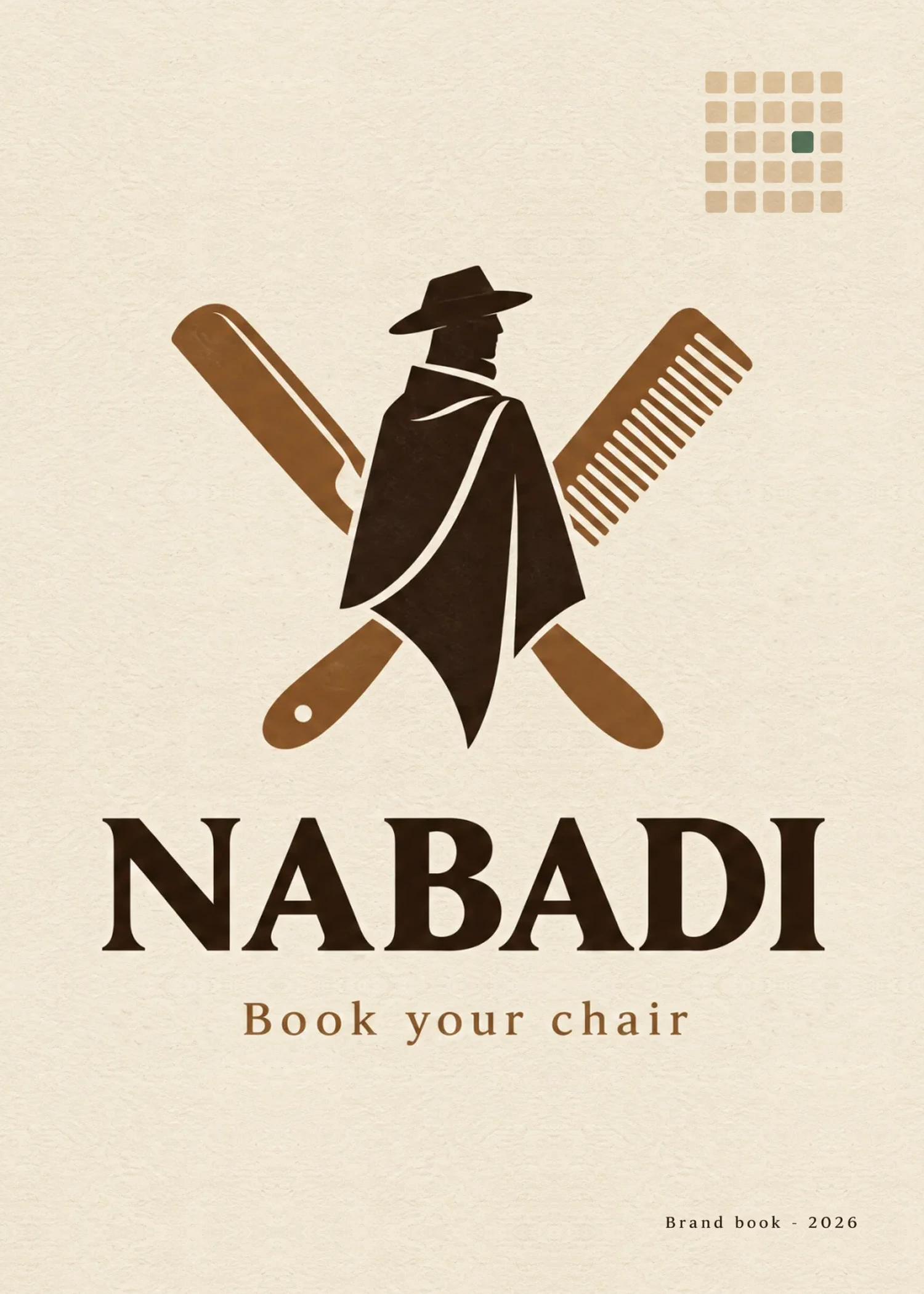 Nabadi Barbershop: A booking platform for a Tbilisi barbershop — pick a barber, a service and a real free slot, and the shop runs its whole day from the console behind it.
